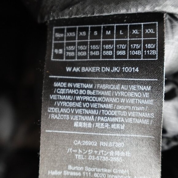 Burton Womens Jacket Medium Black Puffer Down Filled [AK] Removable Hood - Picture 7 of 14